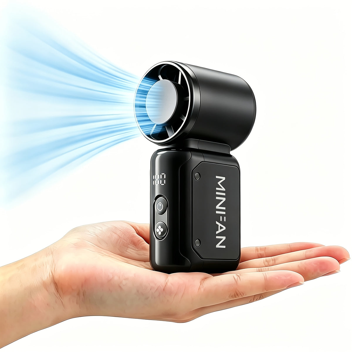 Mini Portable Bladeless Fan – Rechargeable Handheld Personal Fan for Travel & Outdoor Use