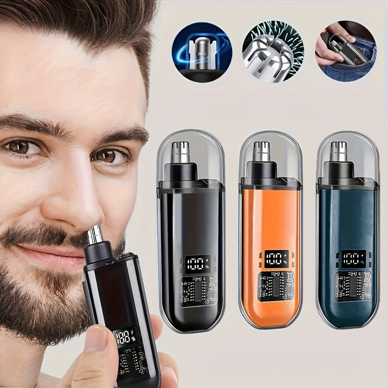 1 PC  Nose Hair Trimmer Mini Portable Fashion Power Digital Display USB Charging