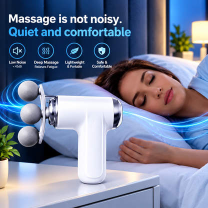 9-Head Electric Massage Gun – 6-Speed Deep Tissue Muscle Massager with USB Charging