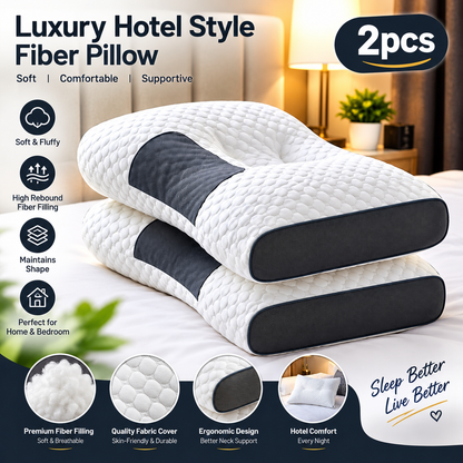 Premium Hotel Pillow – Fluffy High-Rebound Fiber Pillow for Home & Bedroom