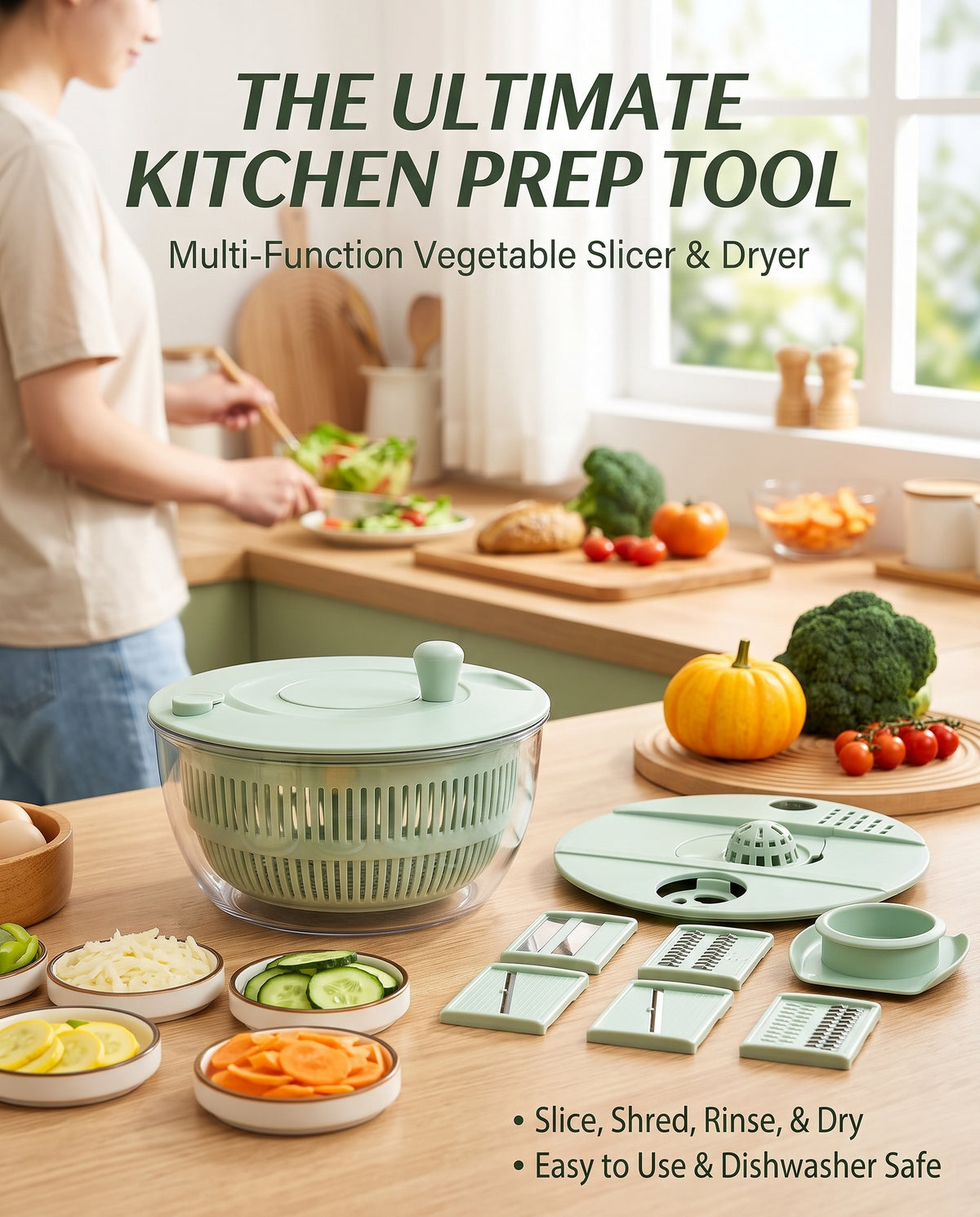 5L Salad Spinner & Vegetable Washer