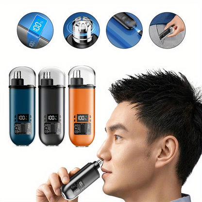 1 PC  Nose Hair Trimmer Mini Portable Fashion Power Digital Display USB Charging
