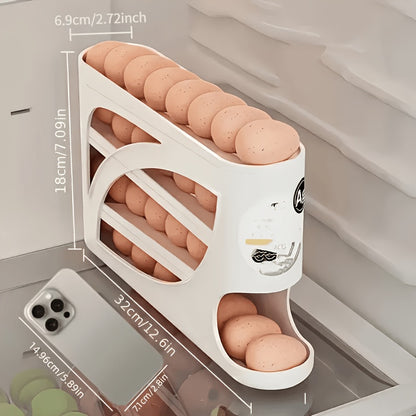 4-Tier Rolling Egg Holder – 30 Eggs